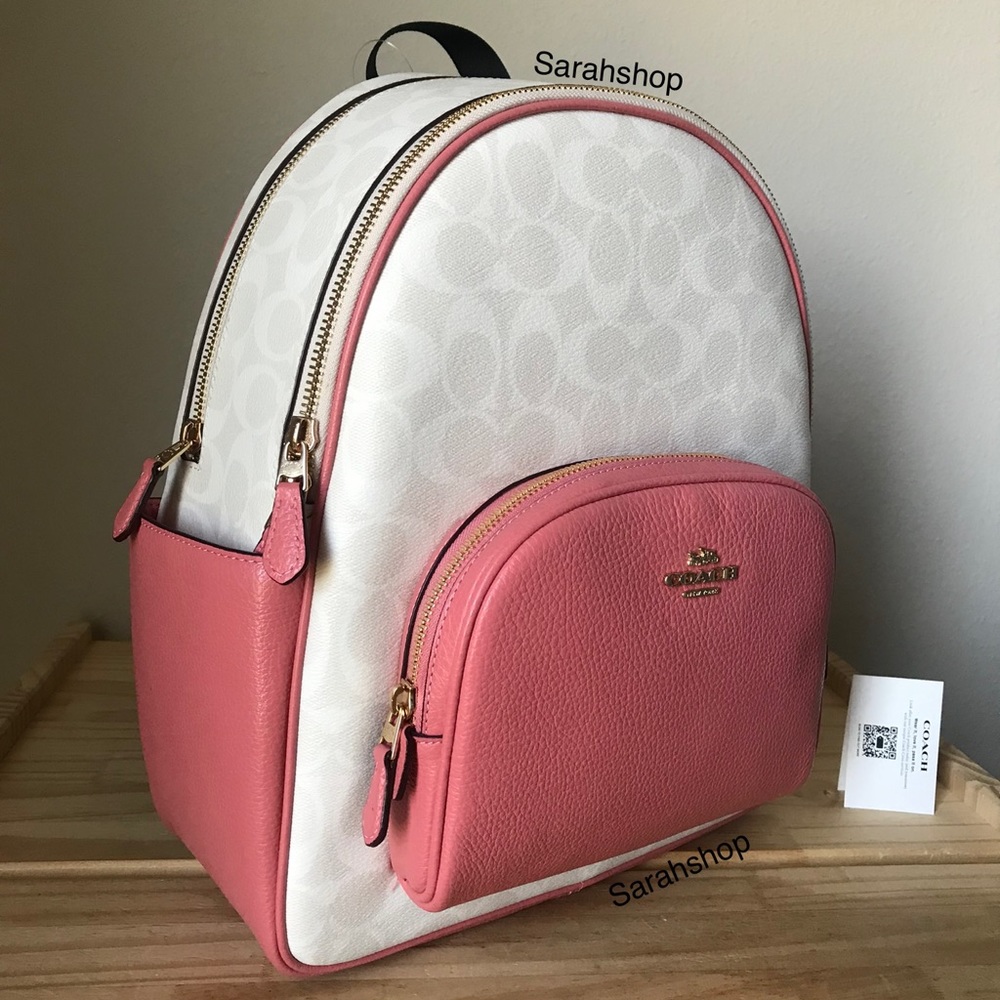 Coach White and Pink Backpack - Picture 3 of 13